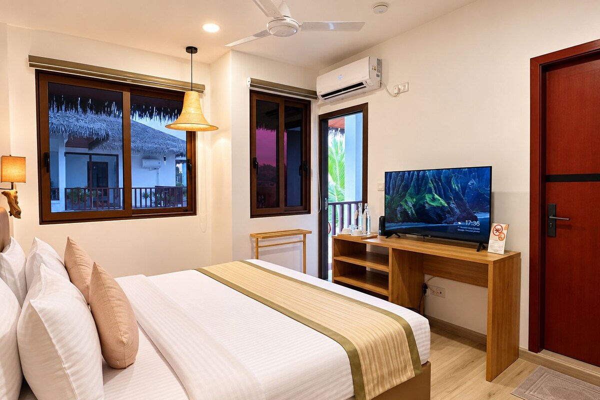 Premium bedding, down duvets, memory-foam beds, in-room safe