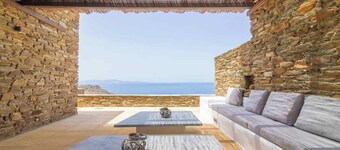 Dolce Villa Tinos Kardiani in Stone & Sunset Views
