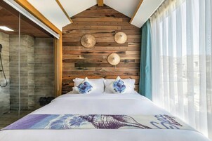 基础双人房, 部分海洋景观 | 遮光窗帘、免费 WiFi