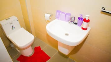 Towels, soap, toilet paper