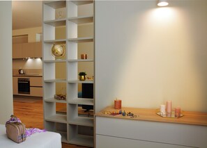 Elite Apartment | Living area | 35-inch Smart TV with digital channels - Chic Stay Boutique Apartments (Florence)
