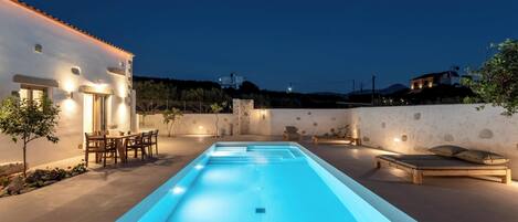 Front of property – evening/night