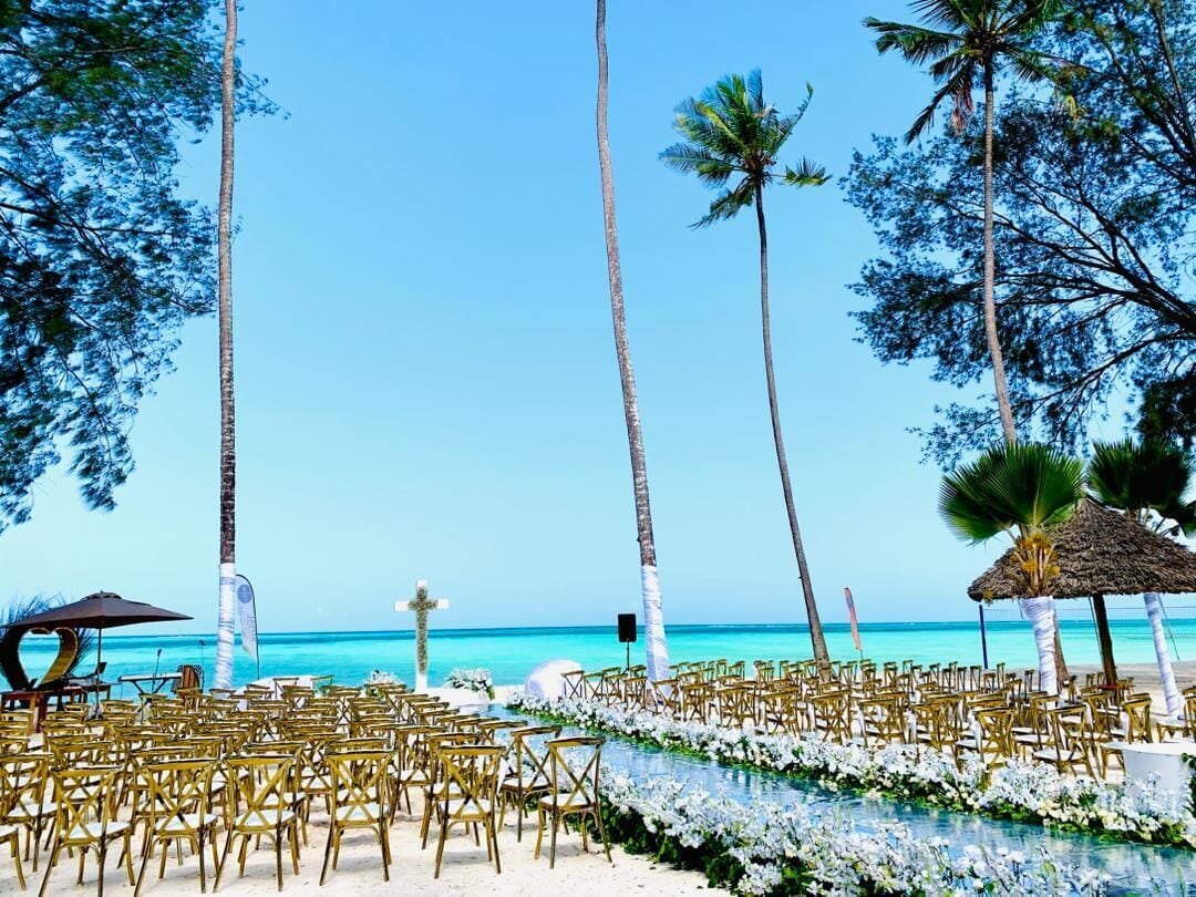 Outdoor wedding area