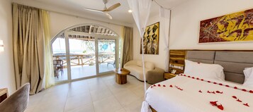 Double or Twin Room, Sea View | Iron/ironing board, free WiFi