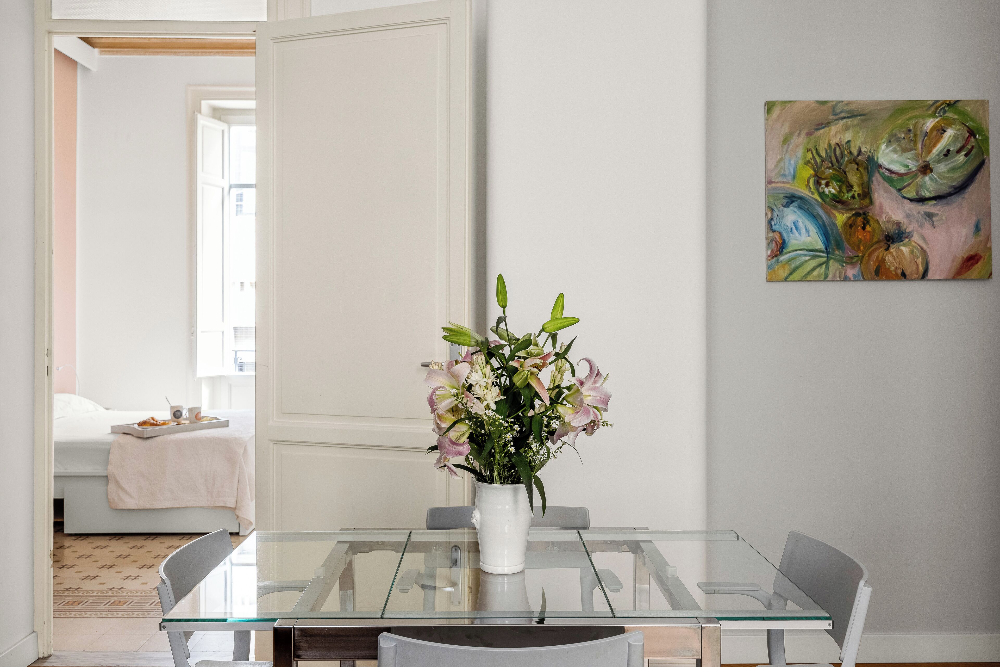 Comfort Apartment, Balcony, City View | Living area | 30-cm Smart TV with cable channels