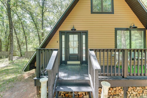 Walk to Fox Lake: Pet-friendly A-frame w/ Fire Pit