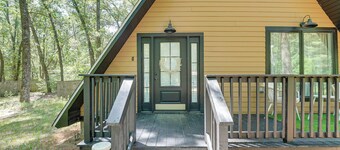 Walk to Fox Lake: Pet-friendly A-frame w/ Fire Pit