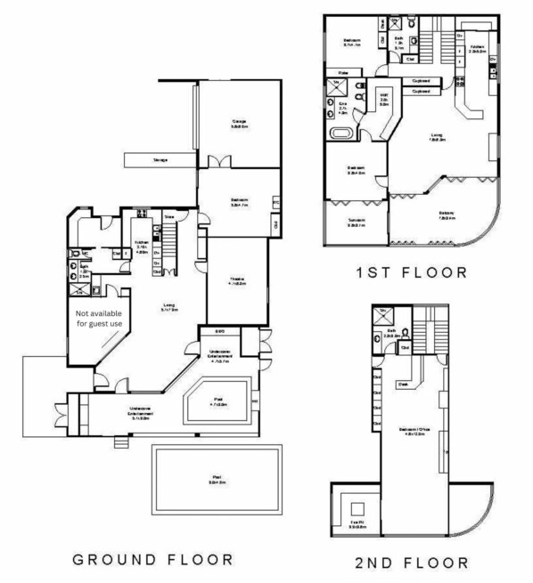 Floor plan - Ocean View Villa with Pool, Spa & Cinema (South Brighton)