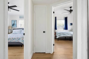 4 bedrooms, desk, iron/ironing board, travel crib
