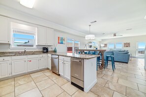 Fridge, microwave, oven, stovetop - Sol Mate by GSVR | Spacious Beachfront Retreat w/ Private Pool + FREE Activities/Golf (Gulf Shores)