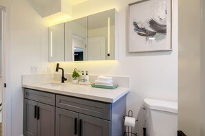 Een douche, een haardroger
