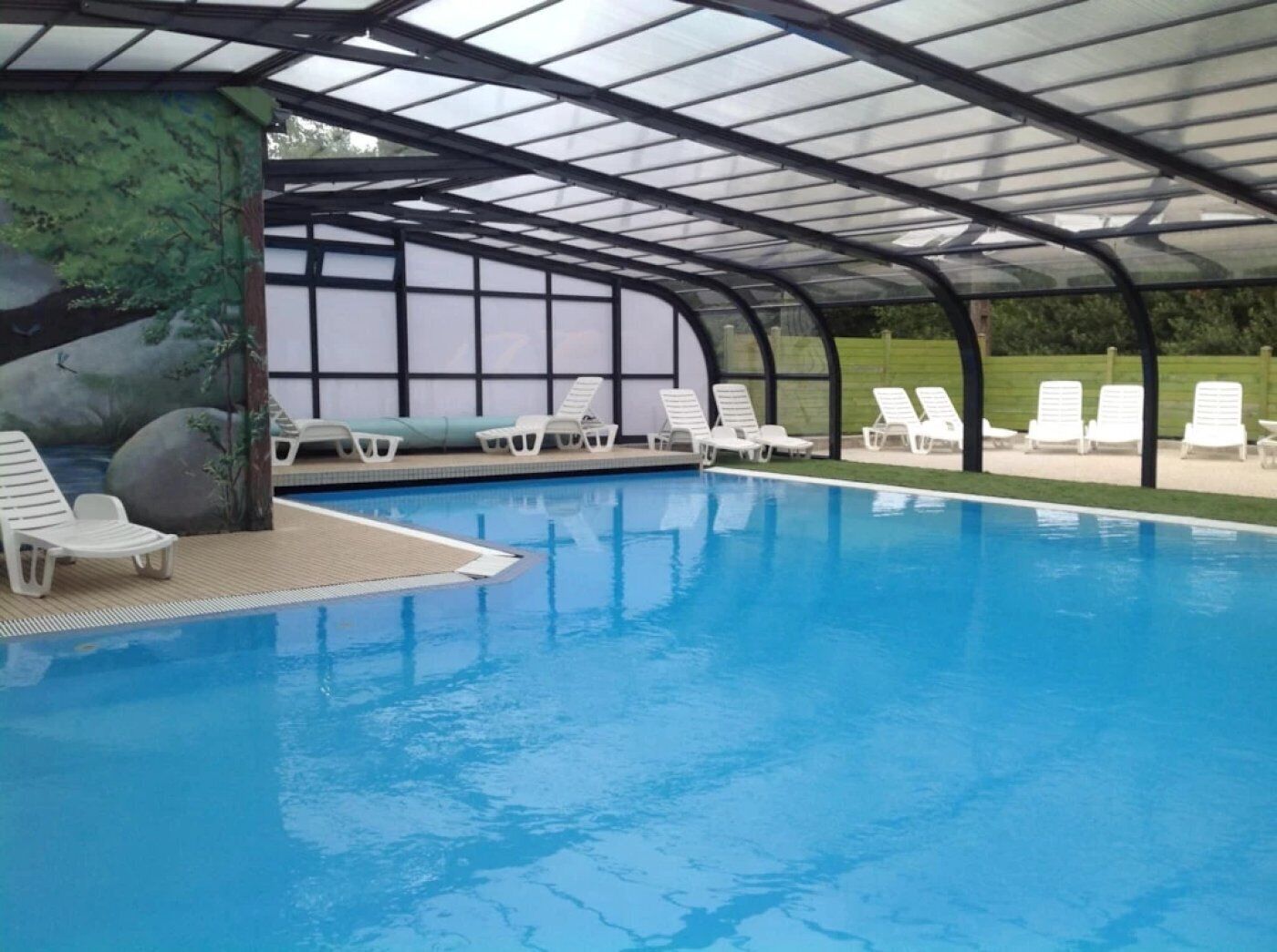 A heated pool