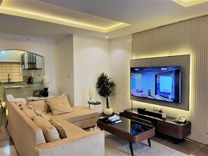 Deluxe Apartment, Balcony, City View | Living area - BOL APARTMENT 11 (Abuja)