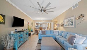 Condo, Multiple Beds (Palacio 1204) | Living area | TV - Palacio 1204 (Pensacola)