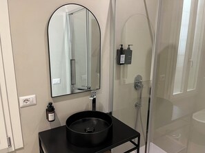 Ducha, secador de pelo, bidé y toallas