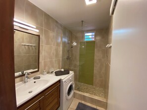 Hair dryer, towels, soap, toilet paper - BRIN D'ILE Anse des rochers sea view, beach and swimming pool (Saint François)