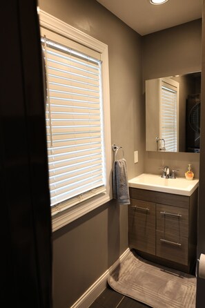 Hair dryer, towels