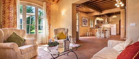 TV, fireplace, DVD player