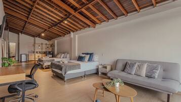 Loft, cocina básica, vistas a la ciudad | Zona de estar