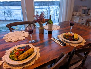 Dining - Lakefront Home on Washademoak Lake with Dock and 255 ft of Water Frontage.     (Coles Island)