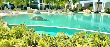 Basic Apartment | Pool | 5 outdoor pools, open 8:00 AM to 8:00 PM, sun loungers
