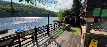 Waters edge boathouse  Rudyard lake   short breaks    kayaks  fishing hottub 
