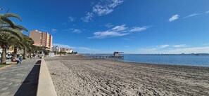 Sun-loungers, beach towels