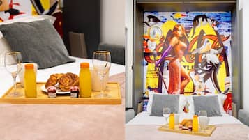 Een strijkplank/strijkijzer, wifi, beddengoed