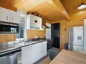 Fridge, microwave, dishwasher, toaster