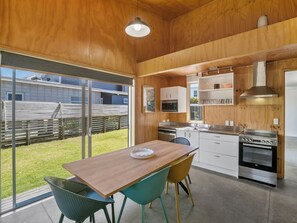 Fridge, microwave, dishwasher, toaster