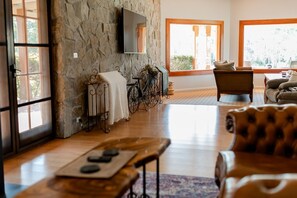 Smart TV, fireplace