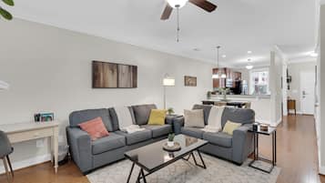 Smart TV, fireplace