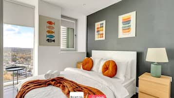 2 dormitorios, tabla de planchar con plancha, cuna de viaje y wifi