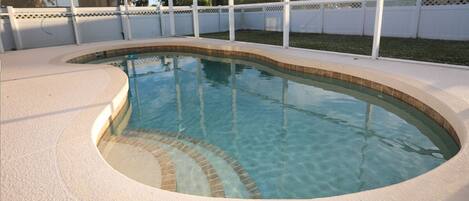 Outdoor pool, a heated pool