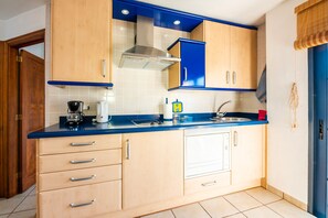 Fridge, microwave, dishwasher, coffee/tea maker