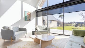 Televisión y chimenea
