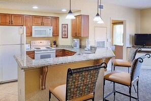 Microwave, oven, stovetop, dishwasher - 2 Bedroom Deluxe Resort Condo Very Near Disney World Parks in Lake Buena Vista (Lake Buena Vista)