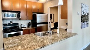 Microwave, stovetop, dishwasher