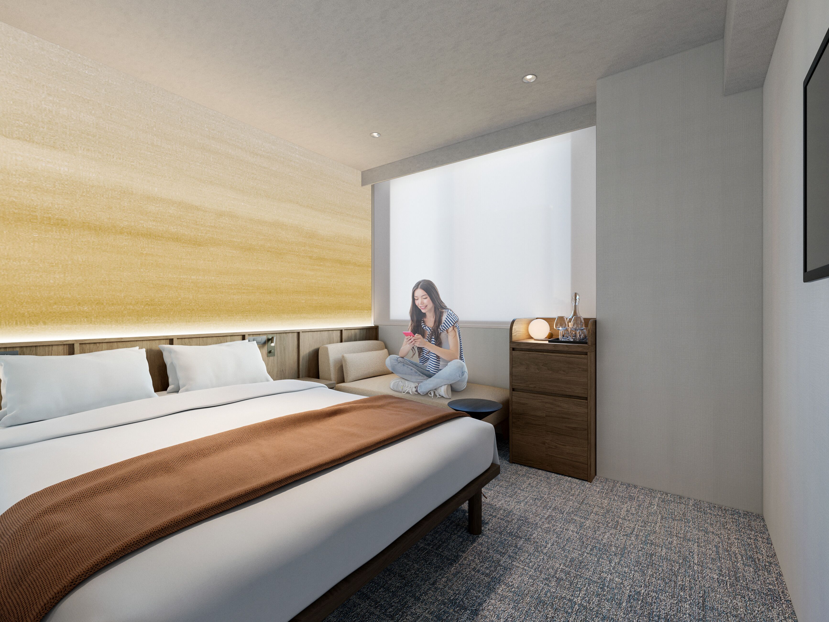 Premium Floor Coner Queen Room, Non-smoking | Down duvets, in-room safe, free WiFi, bed sheets