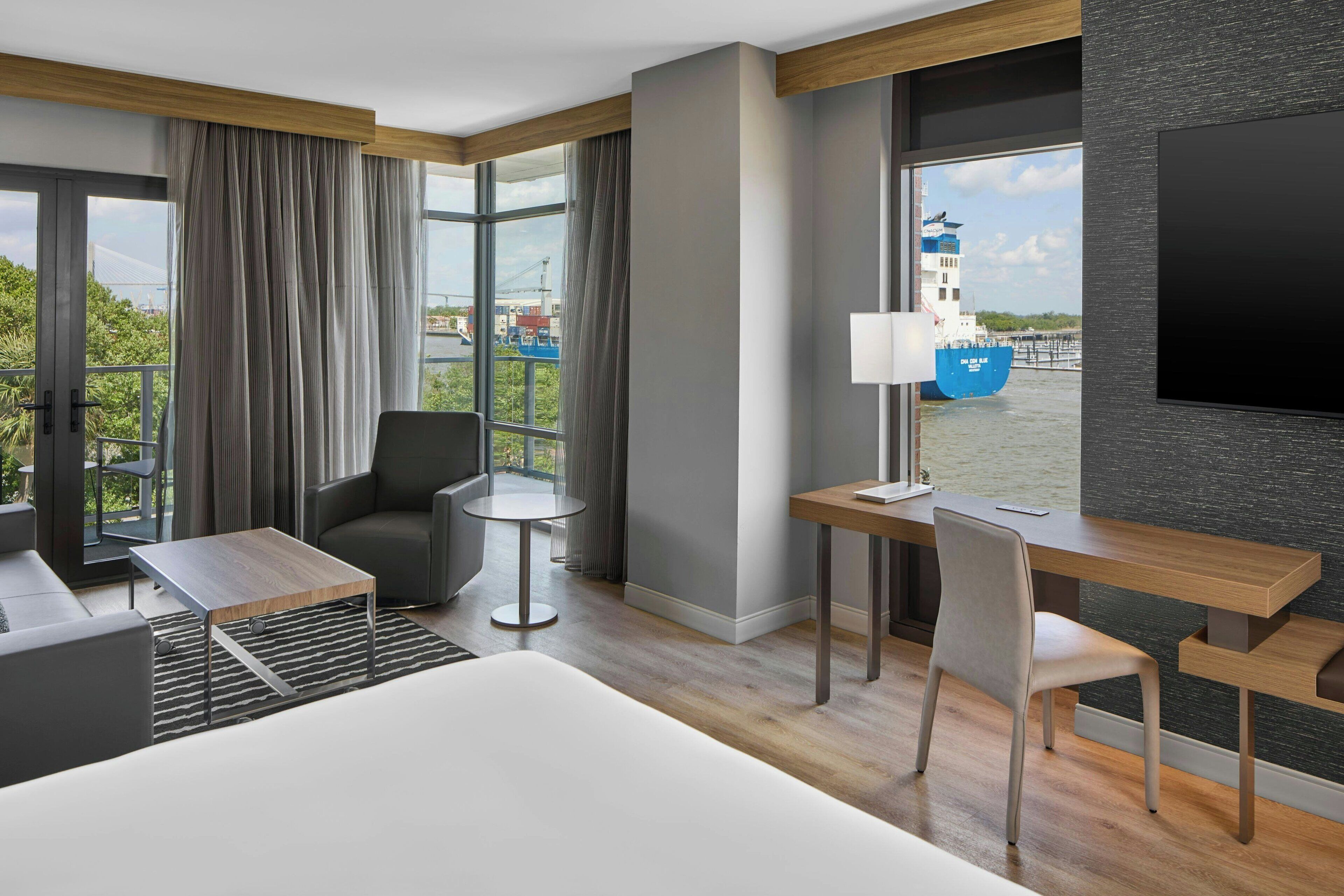 In-room safe, desk, laptop workspace, blackout drapes