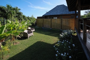 Luxury Bungalow, Garden View | 1 bedroom, in-room safe, laptop workspace, iron/ironing board