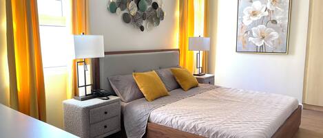 2 bedrooms, iron/ironing board, WiFi, bed sheets