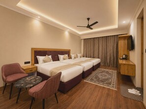 Family Room | In-room safe, desk, laptop workspace, blackout curtains - The Ladakh Avenue  (Leh)