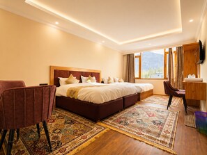 Family Room | In-room safe, desk, laptop workspace, blackout curtains - The Ladakh Avenue  (Leh)