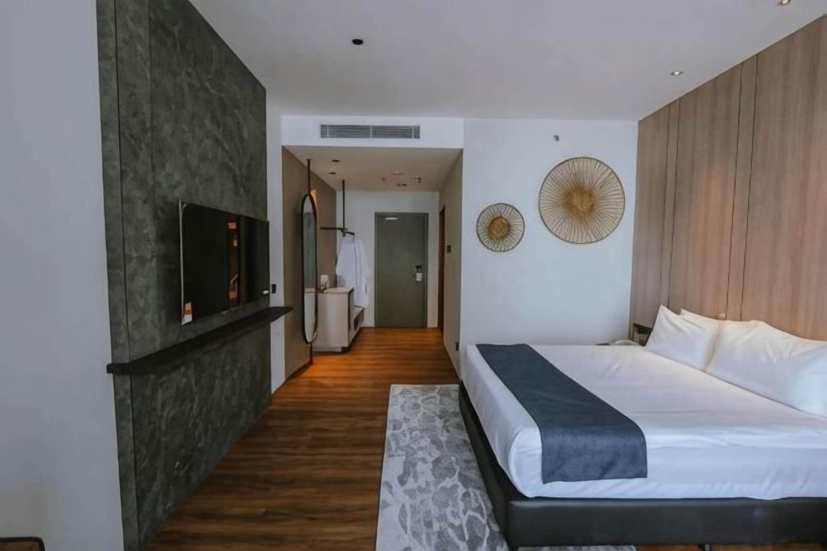 In-room safe, blackout curtains, iron/ironing board
