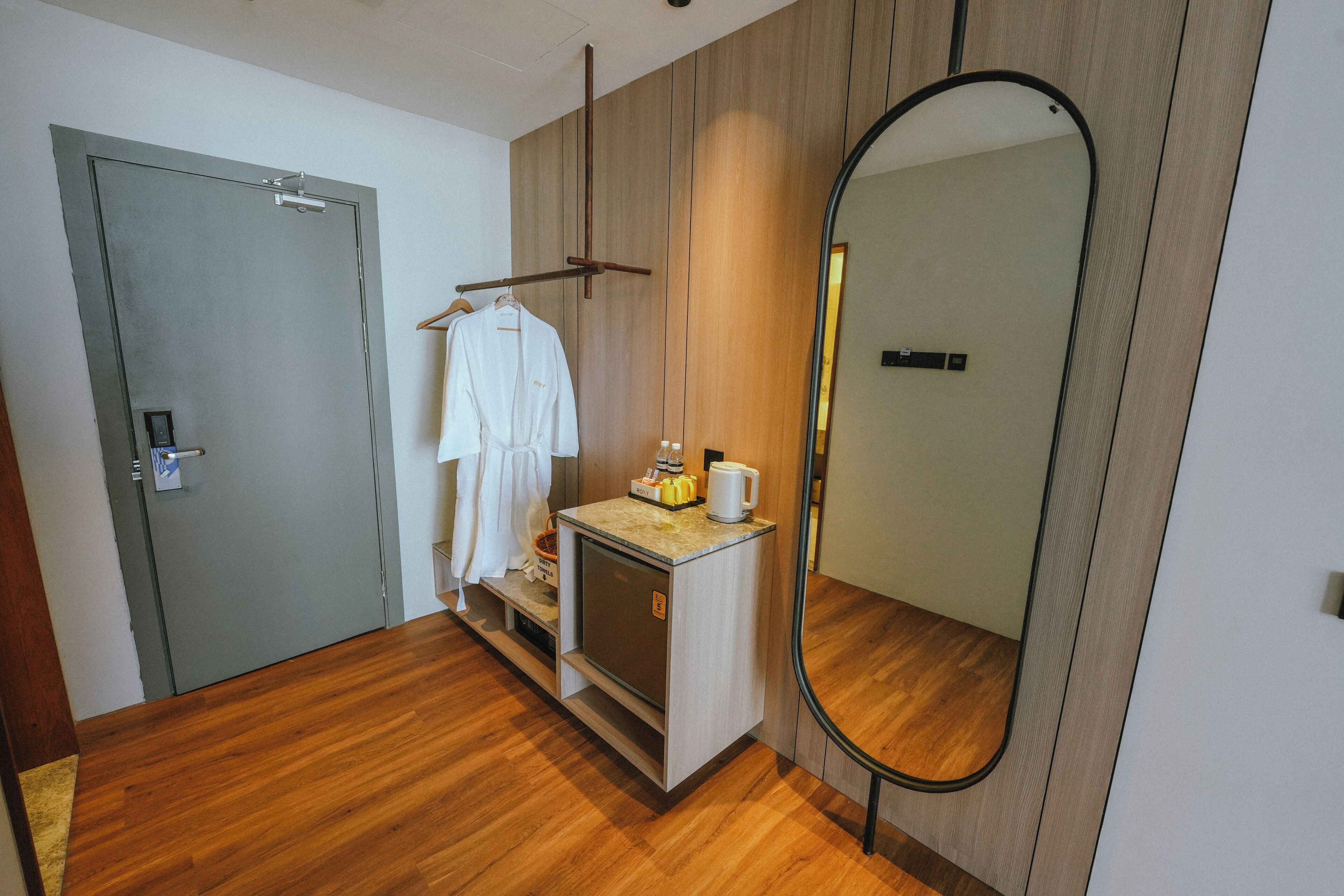 In-room safe, blackout curtains, iron/ironing board