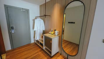 In-room safe, blackout curtains, iron/ironing board