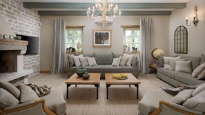 TV, fireplace - Villa Nevia by Villas Guide (Kanfanar)