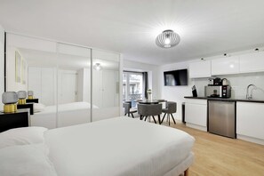 Desk, iron/ironing board, free WiFi, bed sheets