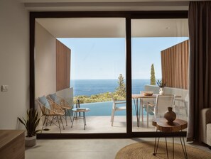 Basic Studio Suite, Sea View | Free cribs/infant beds, travel crib, free WiFi, bed sheets - The Sall Suites Complex B - Sea Views (Zakynthos)